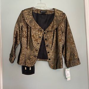 NWT - SET blazer and skirt - metallic gold